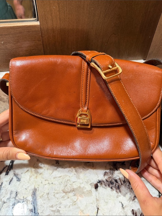 Celine Handbags - Celine vintage 1980s Classic Leather Saddle Crossbody Bag in Brown
